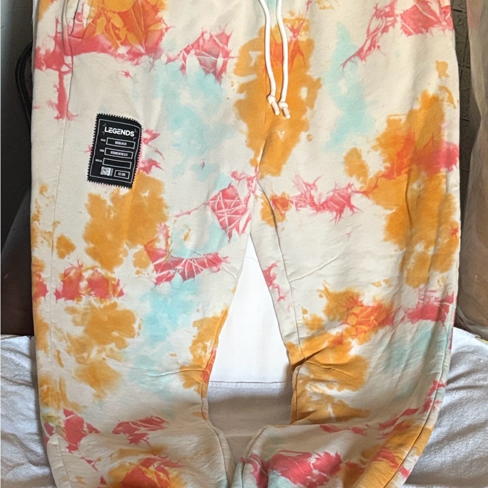 Legends 100% Cotton made in USA tie dye sweatpants